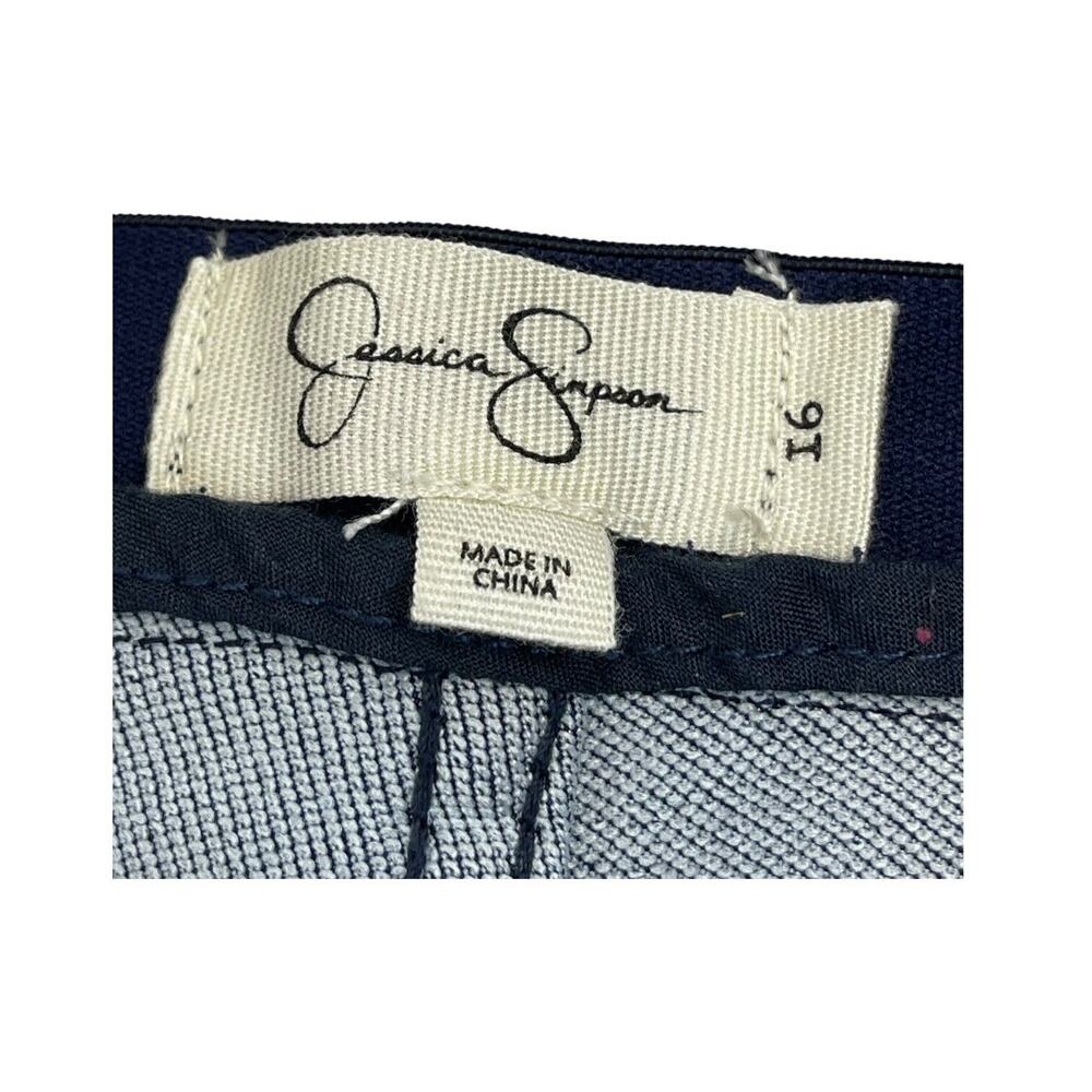 Jessica Simpson Jeans Girl's 16 Blue Dark Wash Denim Elastic Waist Skinny Leg - Picture 3 of 8